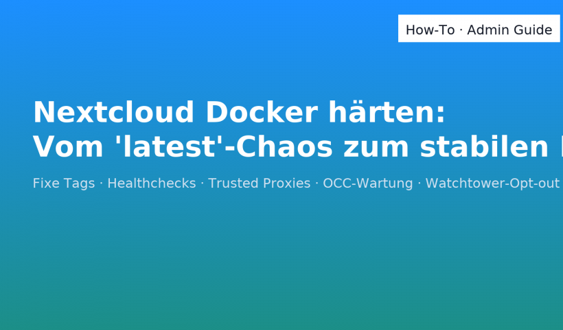 nextcloud docker haerten