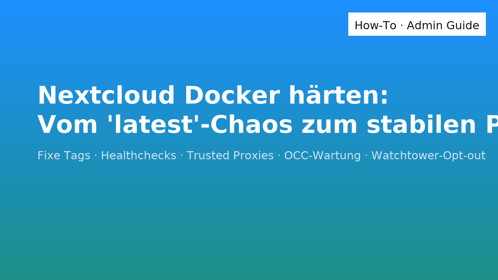 nextcloud docker haerten